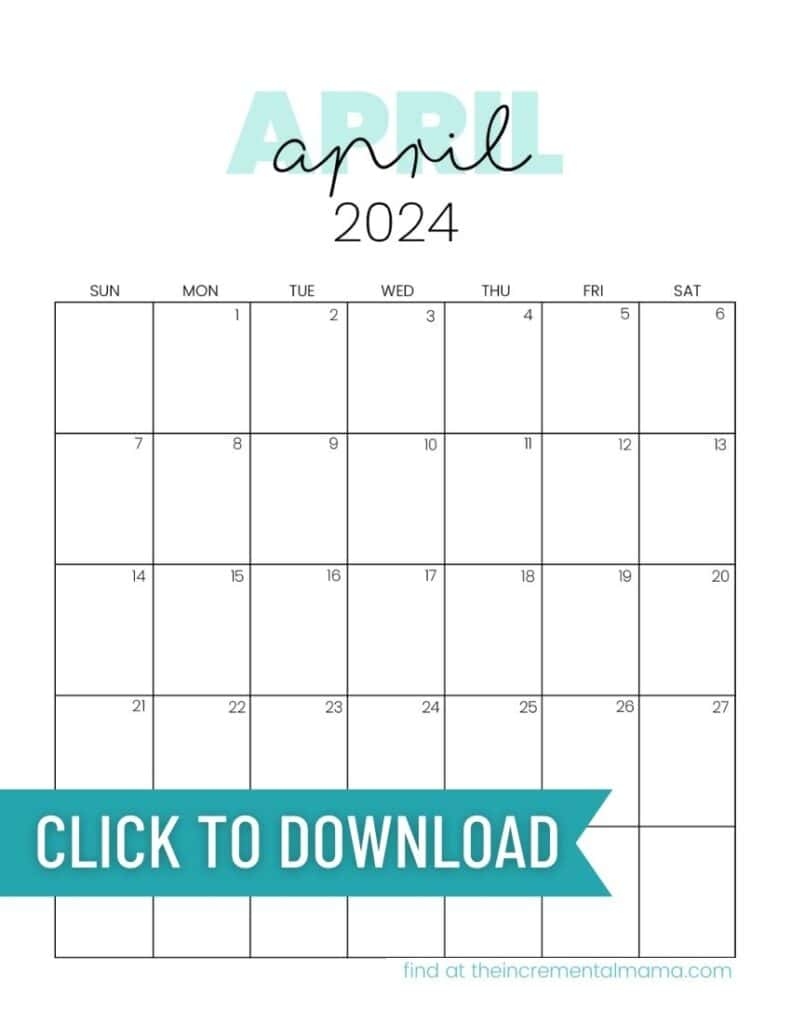 Cute Printable Calendars For 2024 (Free Monthly Templates) - The intended for Free Printable Calendar 2024 Portrait