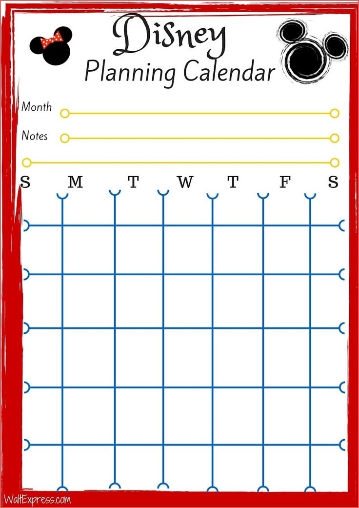 Disney Printable Calendars By Month Planning Calendar Calendar - Free Printable 2024 Calendar Disney