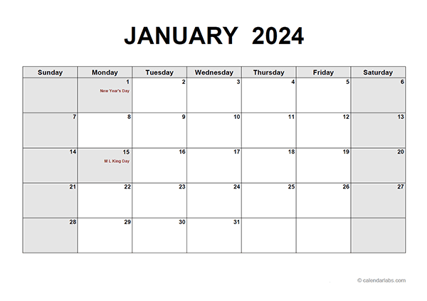Download 2024 Printable Calendars Monthly 2024 Calendar With Extra - Free Printable 12 Month Blank Calendar 2024