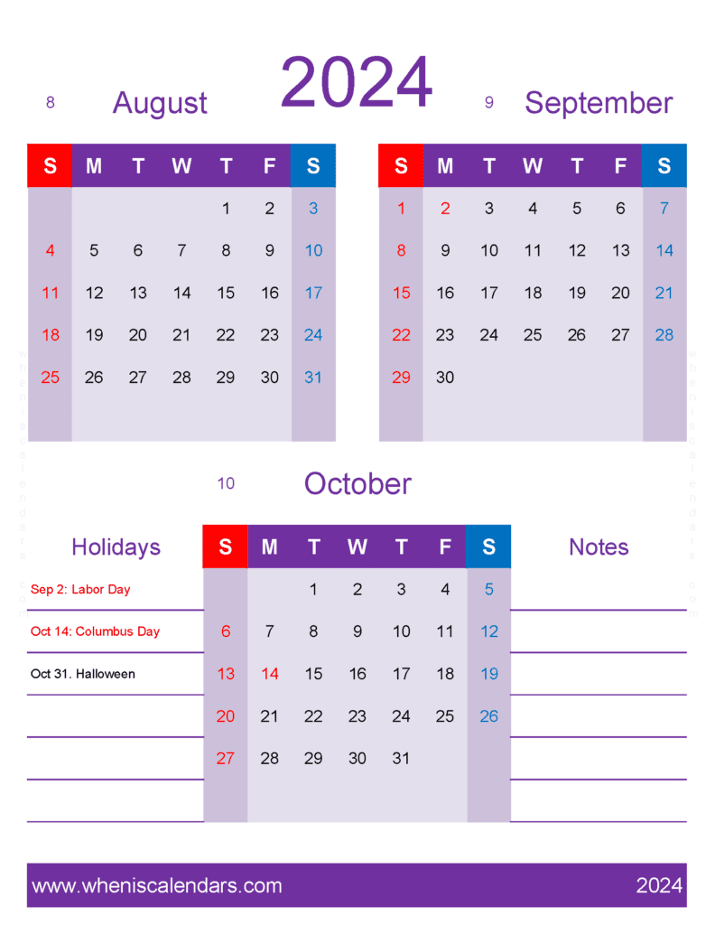 Download Free Printable Calendar August September October 2024 ASO456 - Free Printable Calendar August September October 2024