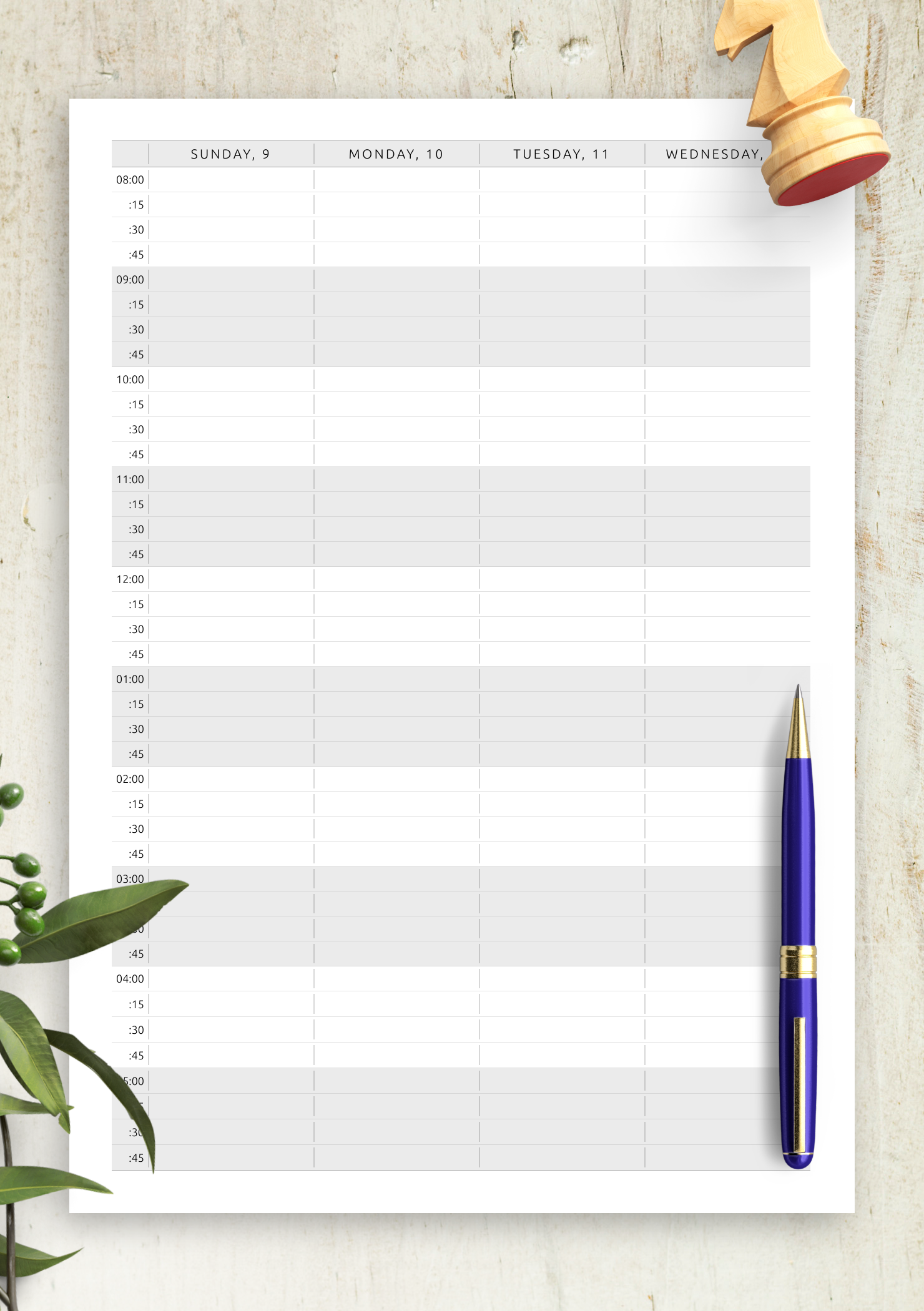 Download Printable Appointment Calendar Template - Vertical Two regarding Free Printable Appointment Calendar 2024