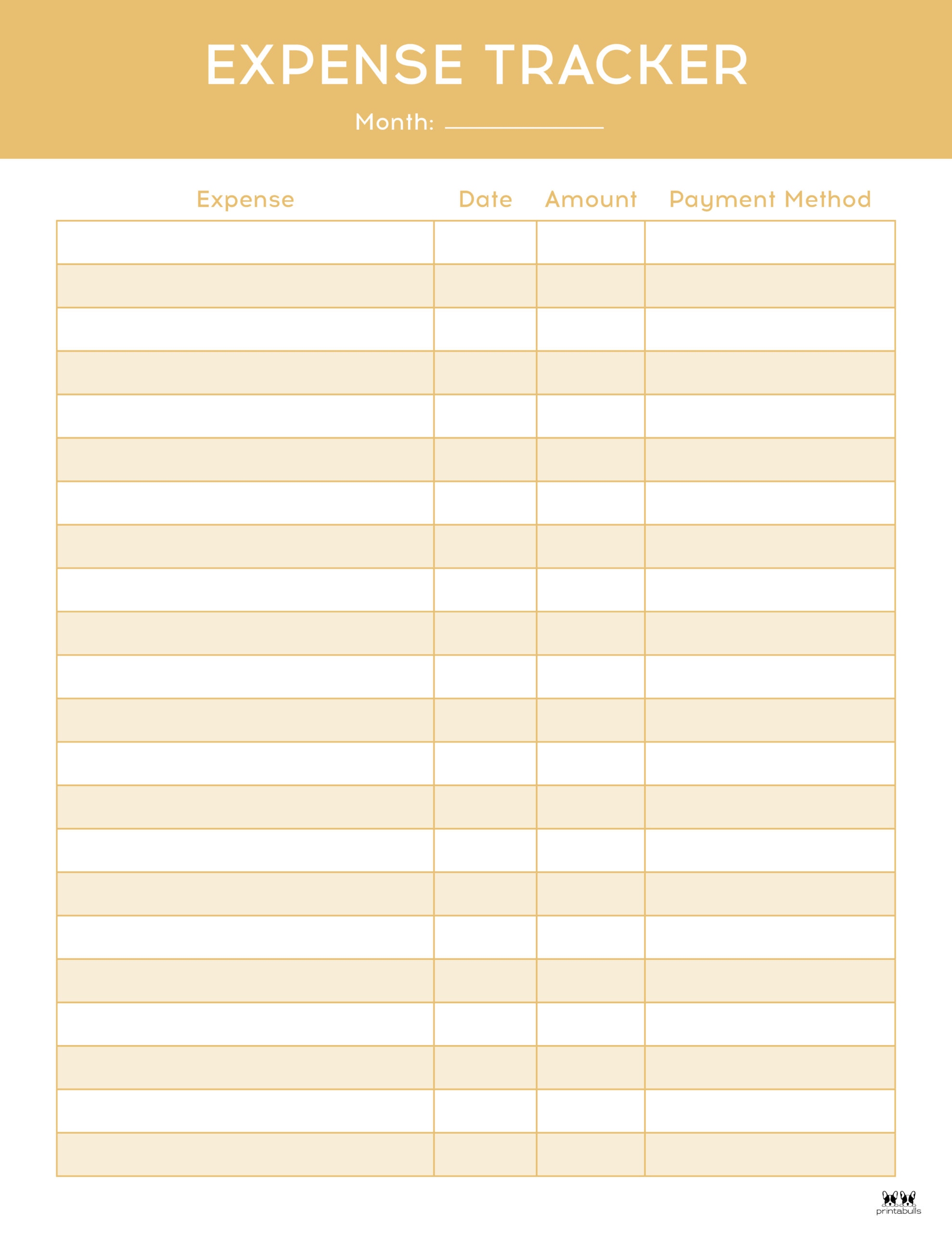 Expense Tracker Printables 20 FREE Options Printabulls - Free Printable 2024 Travel Expense Calendar