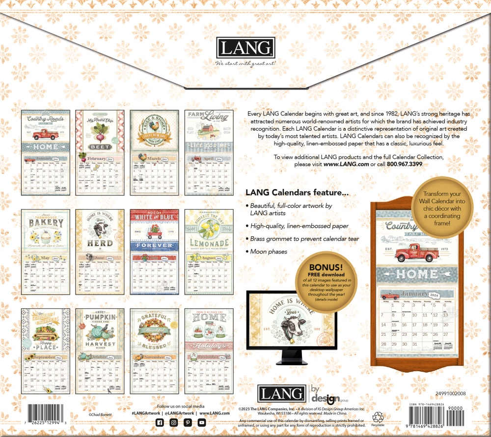 Farmhouse Christmas December 2024 Calendar Printable 2024 CALENDAR | Free Printable 2024 Farmhouse Calendar