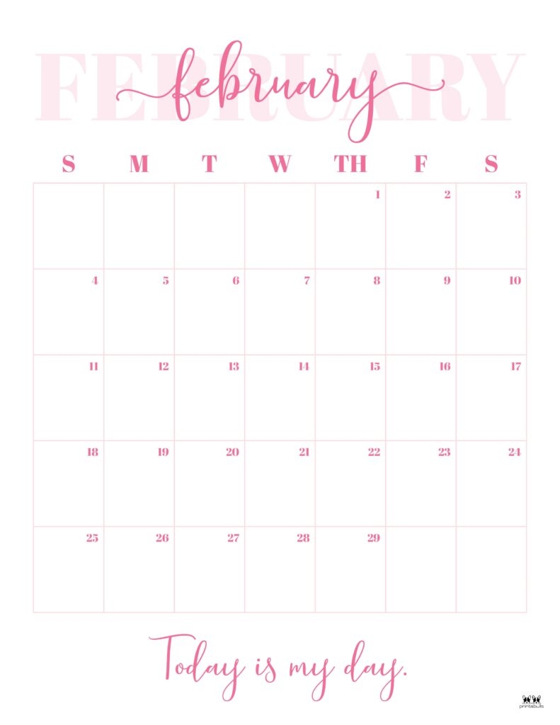 February 2024 Calendars - 50 Free Printables | Printabulls with Free Printable Calendar 20242