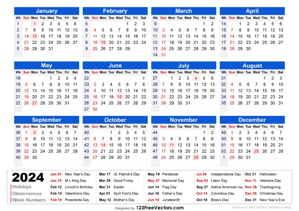 Free Printable Calendar 2024 Trinidad Printable Calendar