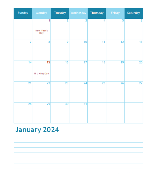 Free 2024 Monthly Calendar Templates CalendarLabs | Free Printable Calendar 2024 Calendarlabs