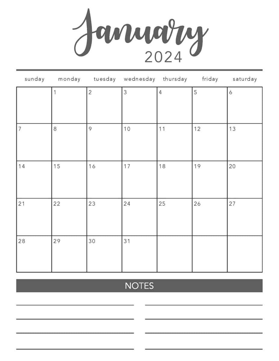 Free 2024 Printable Calendar Template - I Heart Naptime for Free Printable Blank Calendar Templates 2024