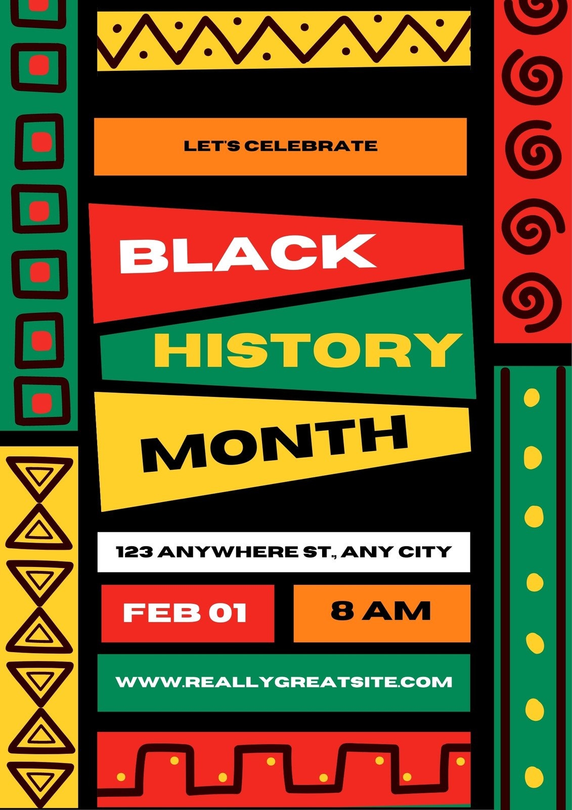 Free And Customizable Black History Month Templates within Free Printable Black History Calendar 2024