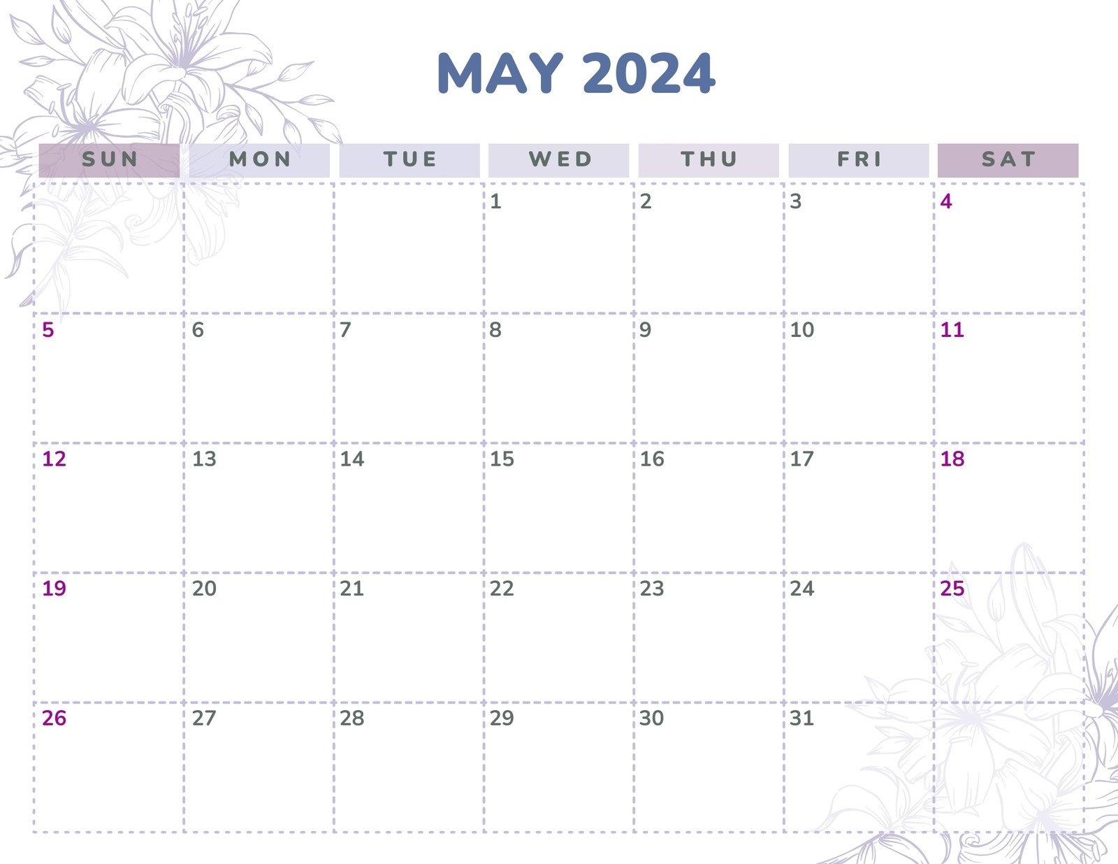 Free And Customizable Calendar Templates | Canva for Free Printable Calendar 2024 That I Can Edit