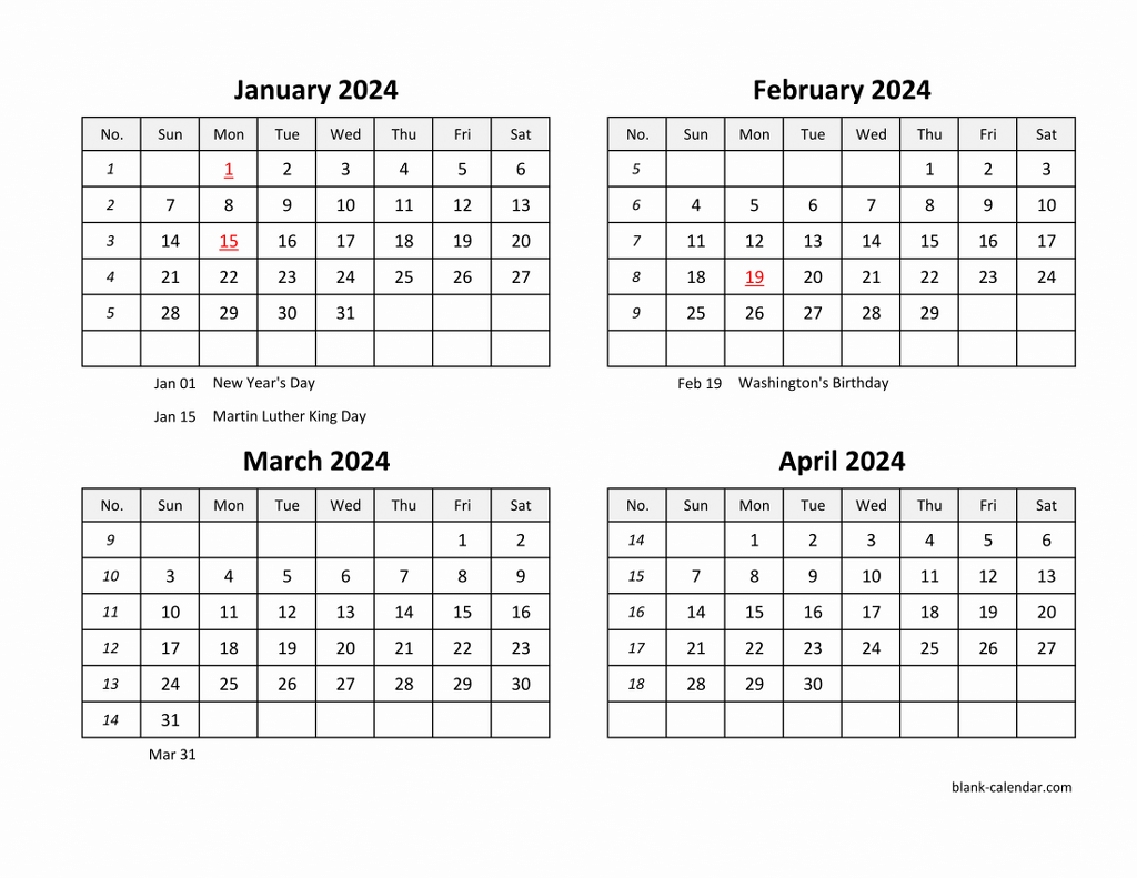 Free Download 2024 Excel Calendar Four Month In Landscape Format pertaining to Free Printable Calendar 4 Months Per Page 2024