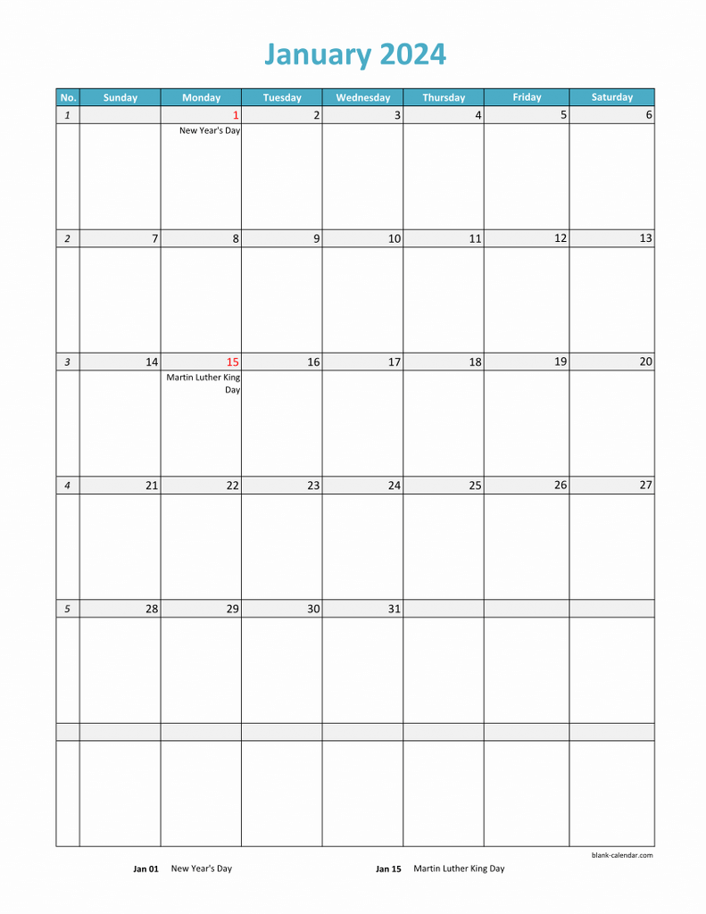 Free Download 2024 Excel Calendar, Full Page Table Grid, Us with regard to Free Printable Calendar 2024 Grid