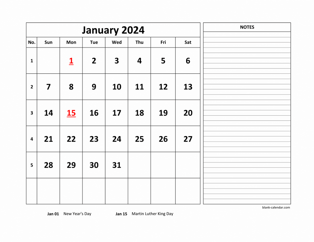 Free Download Printable Calendar 2024, Large Space For Appointment with Free Printable Appointment Monthly Calenders 2024