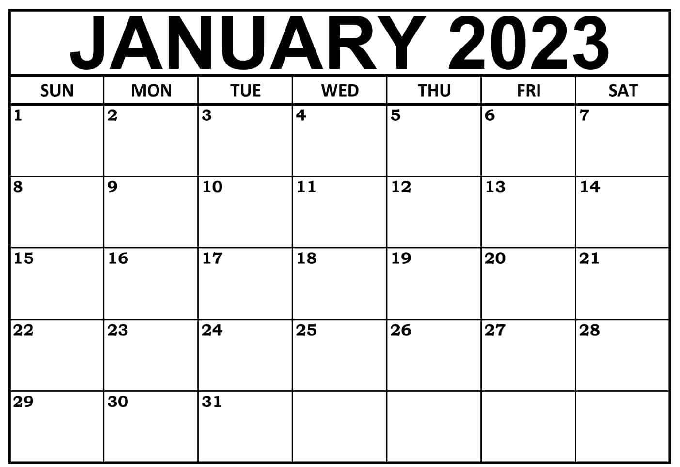 Free January 2023 Calendar Printable Templates - Free Printable 2024 Calendar Augustt September October