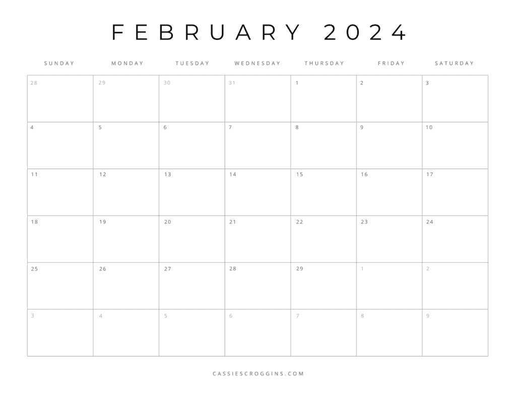 Free Printable 2024 Blank Calendar Templates (All 12 Months) in Free Printable August 2024 Monthly Calendar No Chrome Extensions