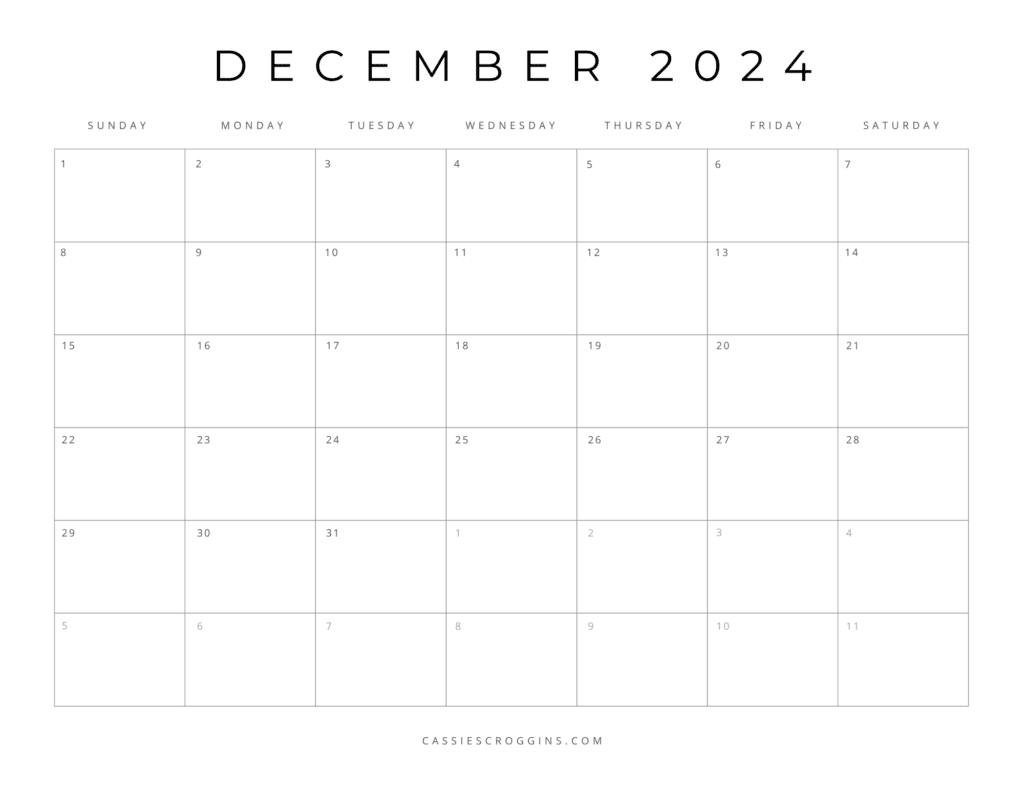 Free Printable 2024 Blank Calendar Templates (All 12 Months) throughout Free Printable Blank 2024 Calendar Pdf
