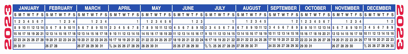 FREE Printable 2024 Calendars 2024 Calendar Strips - Free Printable 2024 Strip Calendar