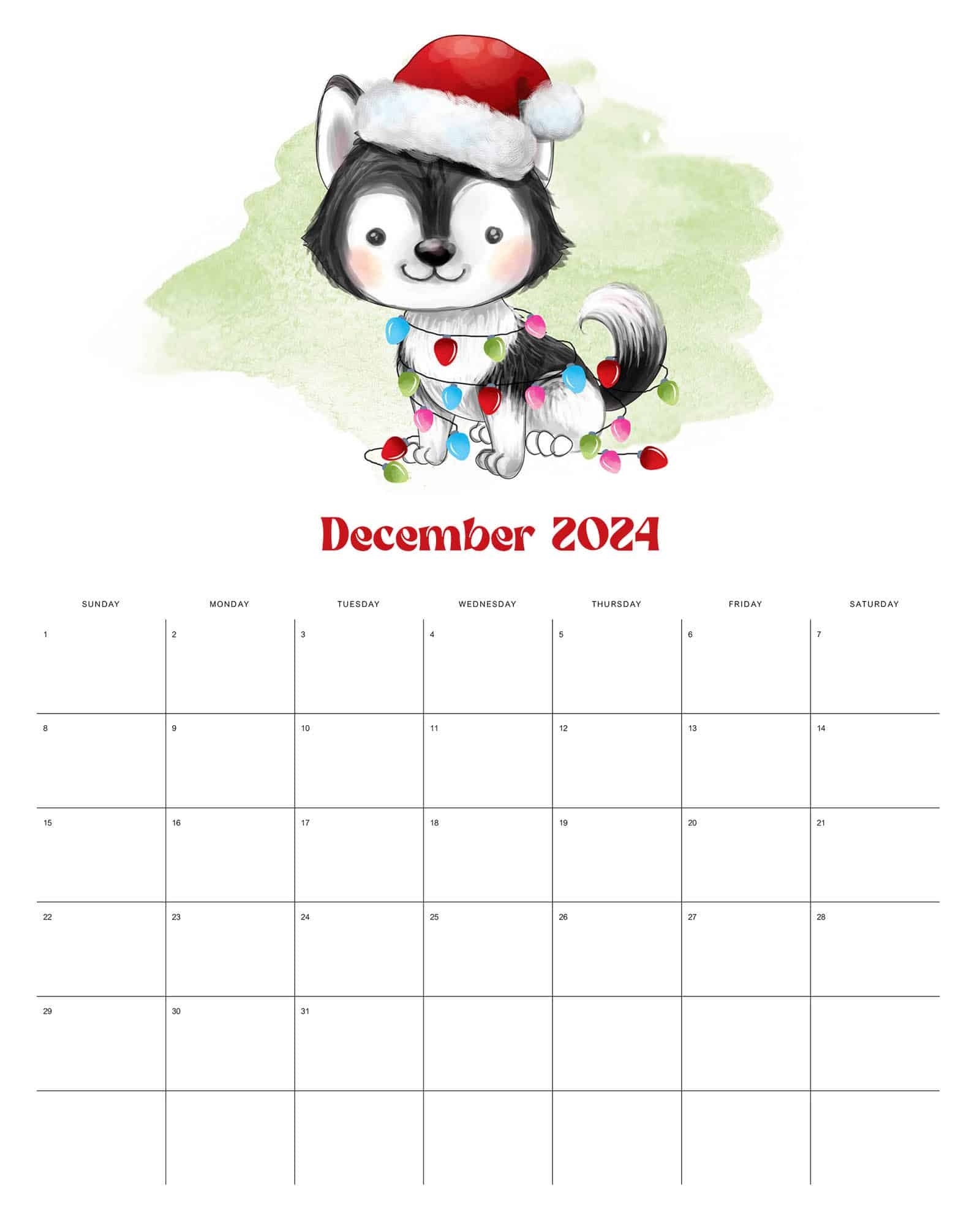 Free Printable 2024 Cute Dog Calendar: Adorable Pups To Brighten intended for Free Printable Animal Calendar 2024