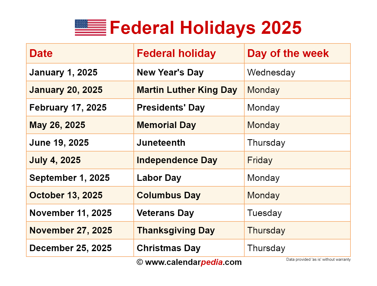 Free Printable 2025 Calendar With Holidays - Free Printable 2024 Calendar 2025 W Holidays
