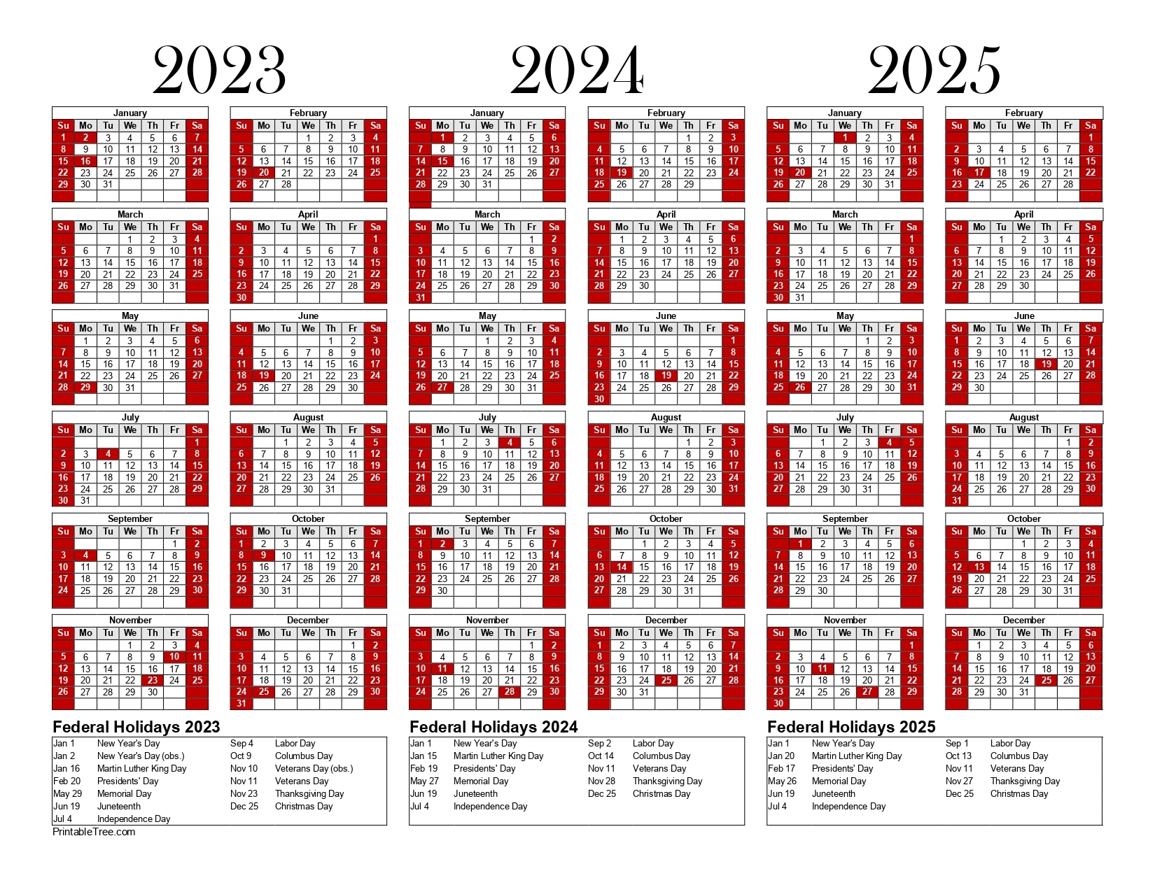 Free Printable 3 Year Calendar 2023, 2024 &amp;amp; 2025 Pdf Templates pertaining to Free Printable Calendar 2024-2025 Month