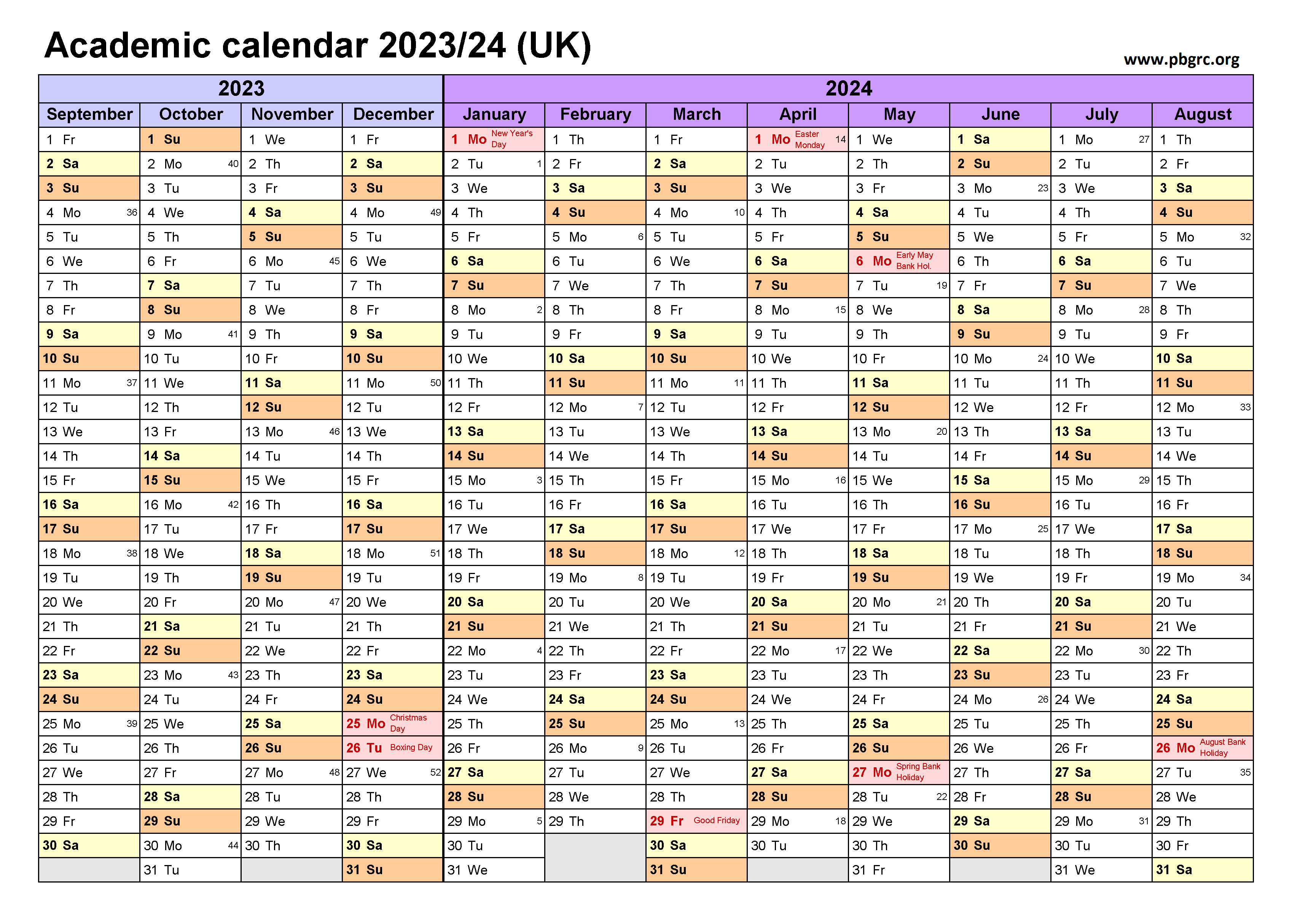 Free Printable Academic Calendar 2023 To 2024 Templates - Free Printable Academic Calendar 2024