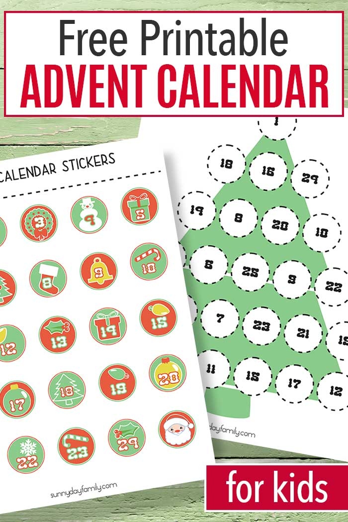 Free Printable Advent Calendar For Kids Sunny Day Family - Free Printable Advent Calendar 2024 For Kids+ Catholic