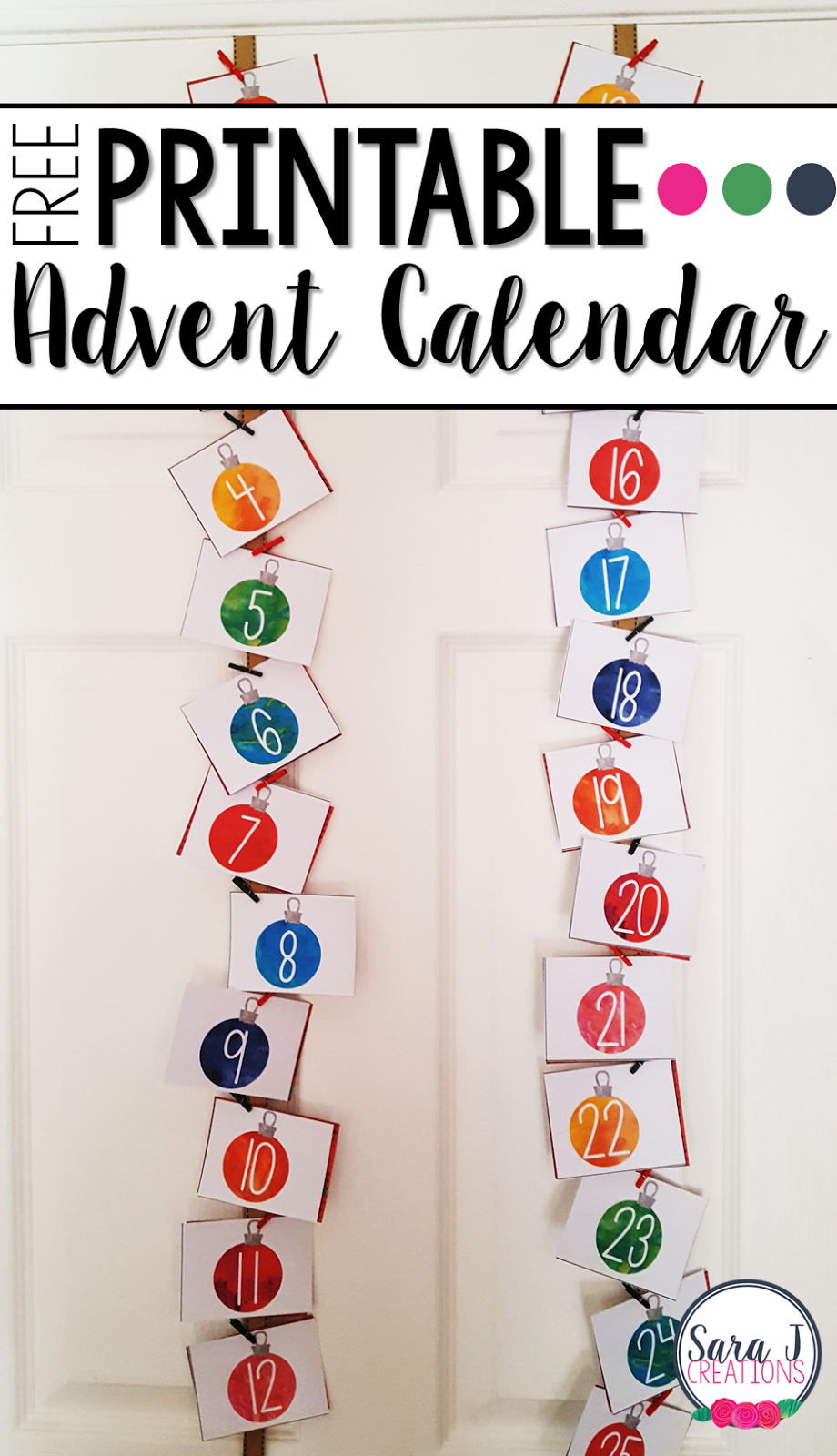 Free Printable Advent Calendar Sara J Creations - Free Printable Advent Calendar 2024 For Kids+ Catholic