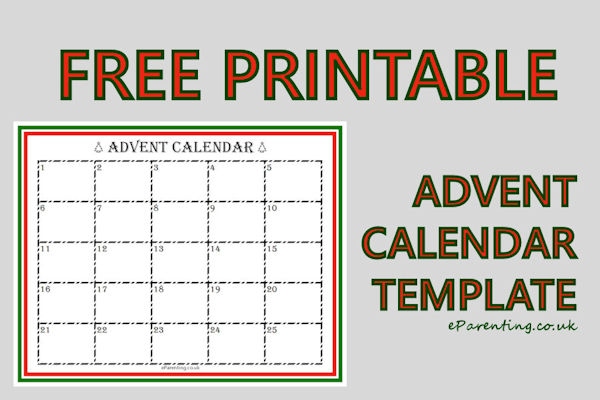 Free Printable Advent Calendar Template 2024 - Free Printable Advent Calendar 2024