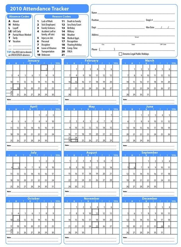 Free Printable Attendance Calendar Printable Calendar 2023 - Free Printable 2024 Employee Attendance Calendar Pdf Free Download