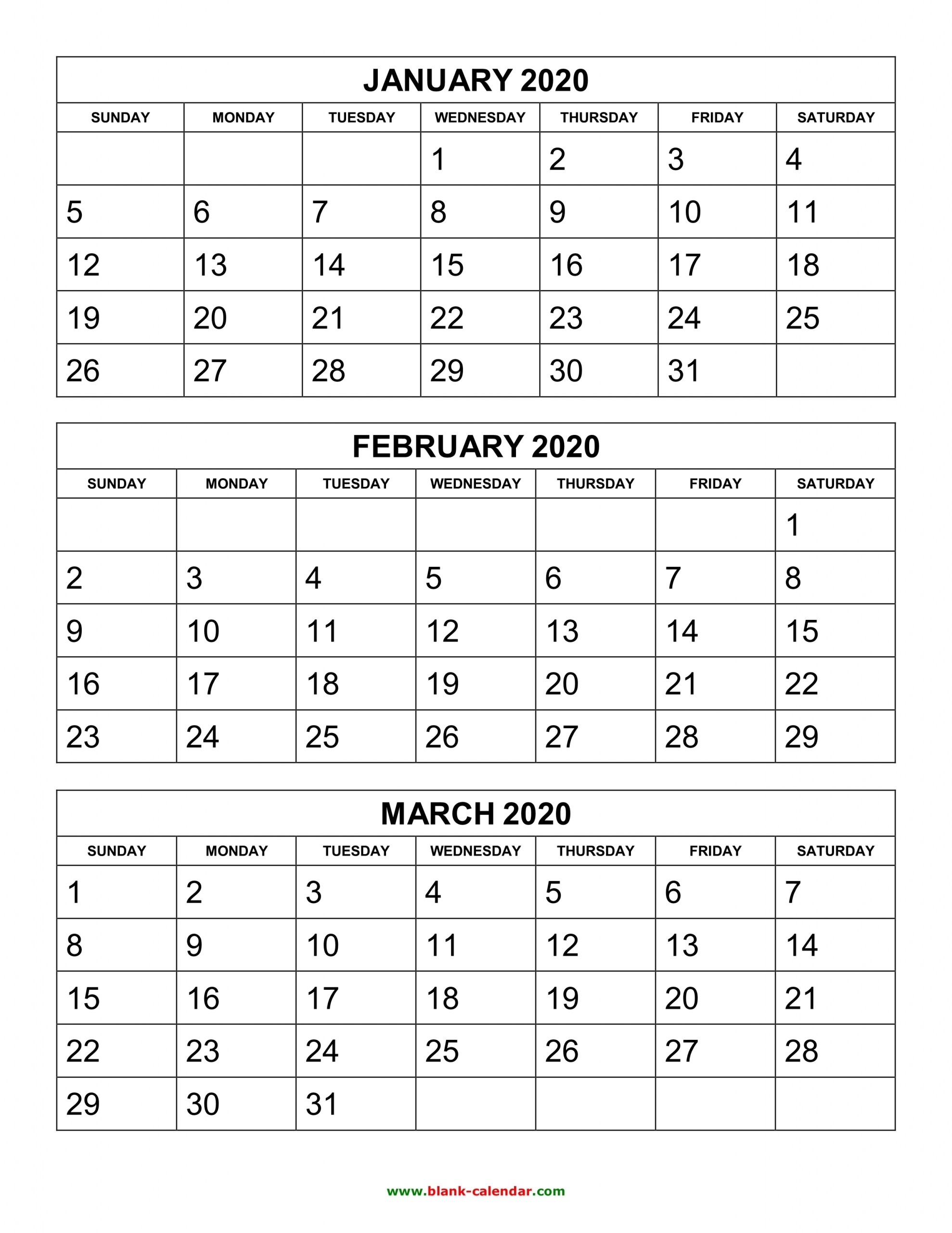 Free Printable Calendar 3 Months Per Page - Free Printable 3 Month Calendar Template 2024