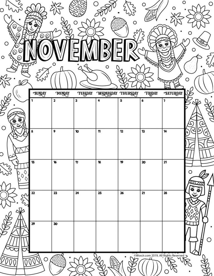 Free Printable Coloring Calendar 2021 For Kids Free Letter Templates - Free Printable 2024 Coloring Calendar For Adults Diy