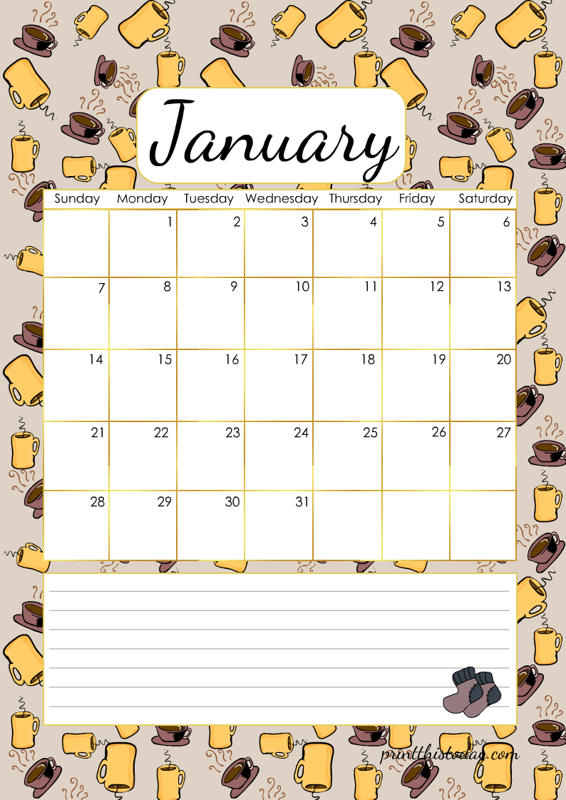 Free Printable Cute 2024 Monthly Calendar for Free Printable Calendar 2024 Bookmark