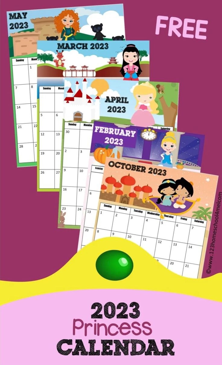 Free Printable Disney Princess Calendar 2024 | Princess Printables inside Free Printable Calendar 2024 Disney