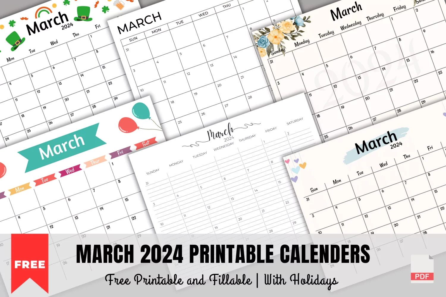 Free Printable &amp;amp; Fillable March Calendar 2024 with regard to Free Printable And Fillable Calendar For 2024