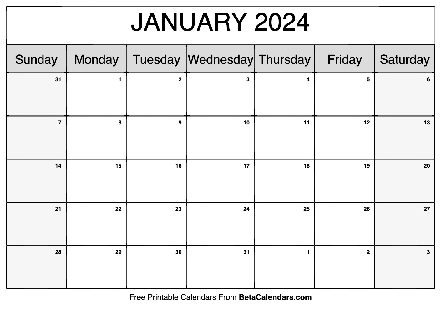 Free Printable January 2024 Calendar for Free Printable Baseball Calendar 2024