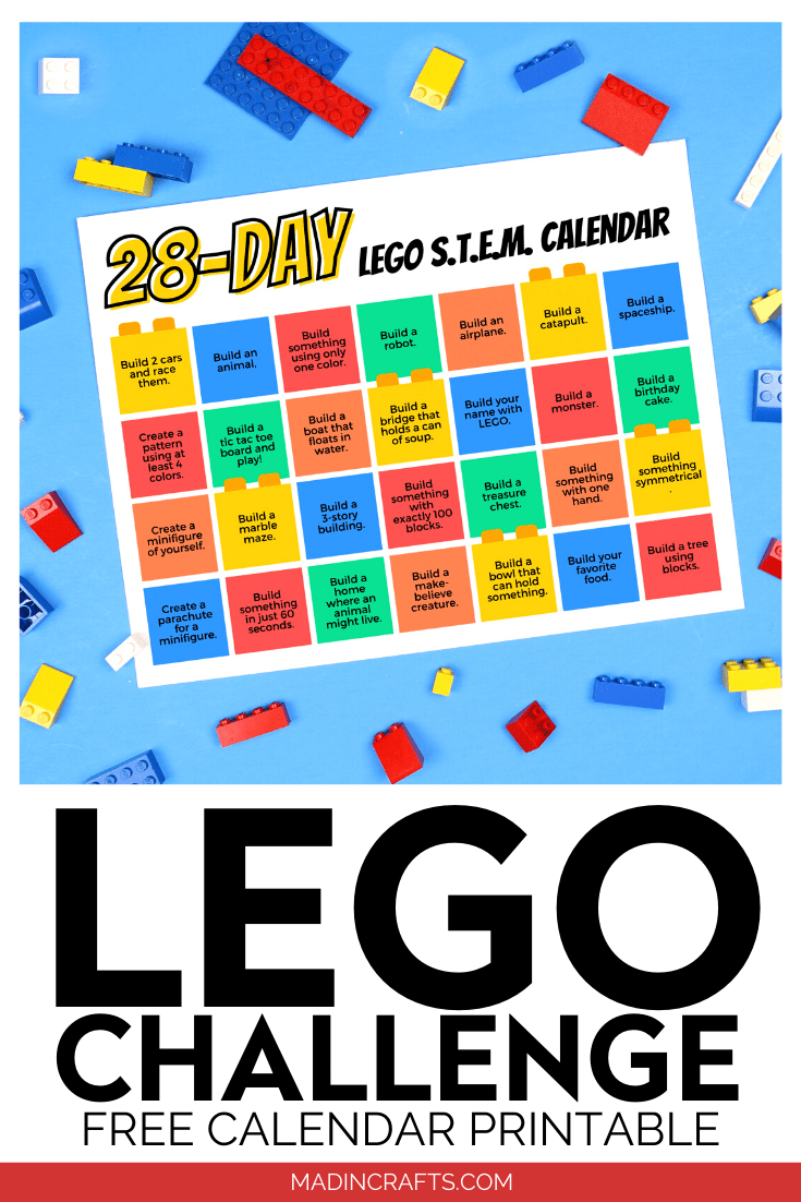 Free Printable Lego Challenge Calendar Printables Mad In Crafts throughout Free Printable Calendar 2024 Lego