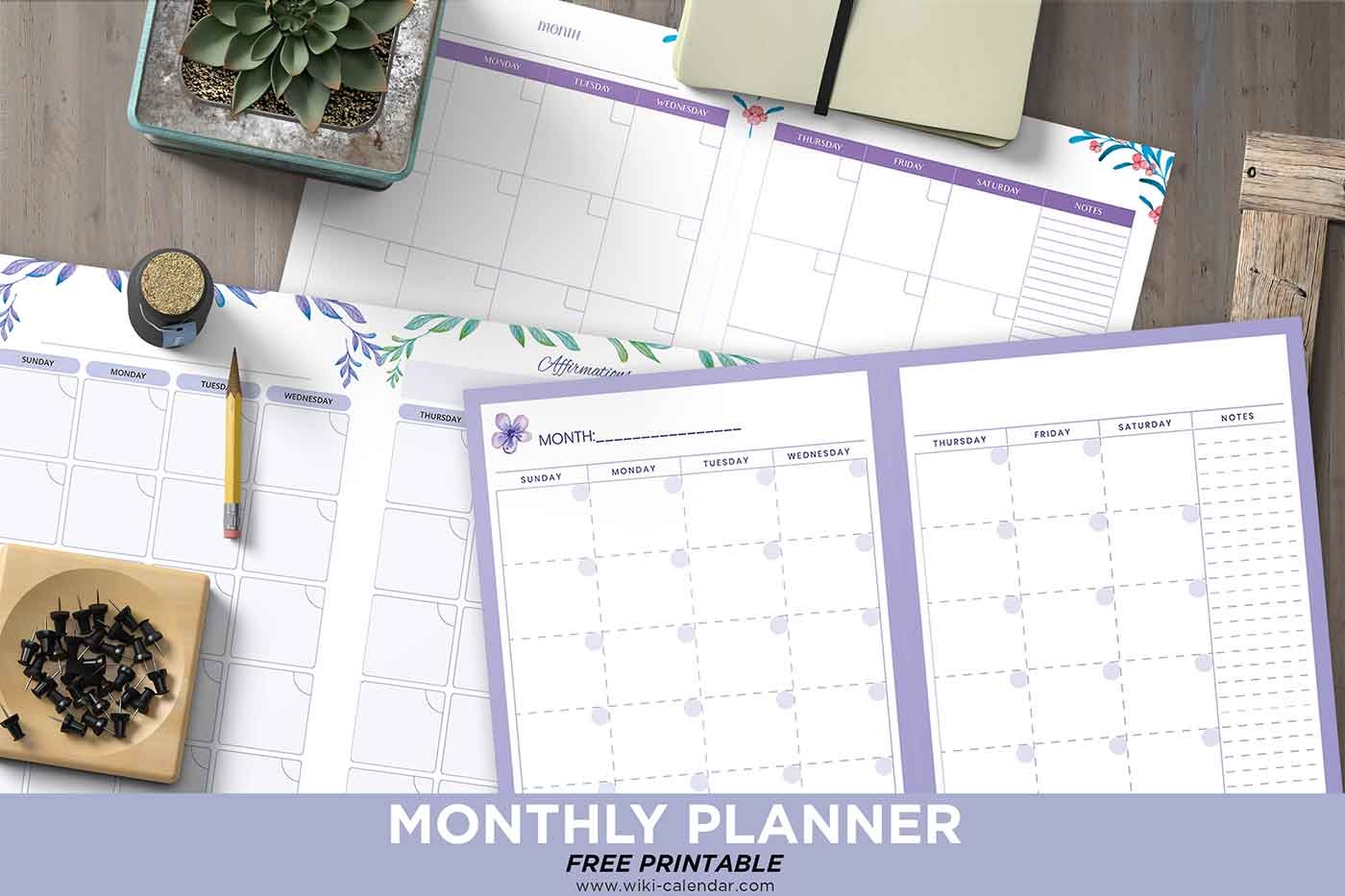 Free Printable Monthly Planner For 2024 Templates - Wiki Calendar within Free Printable Calendar 2024 2 Page Spread