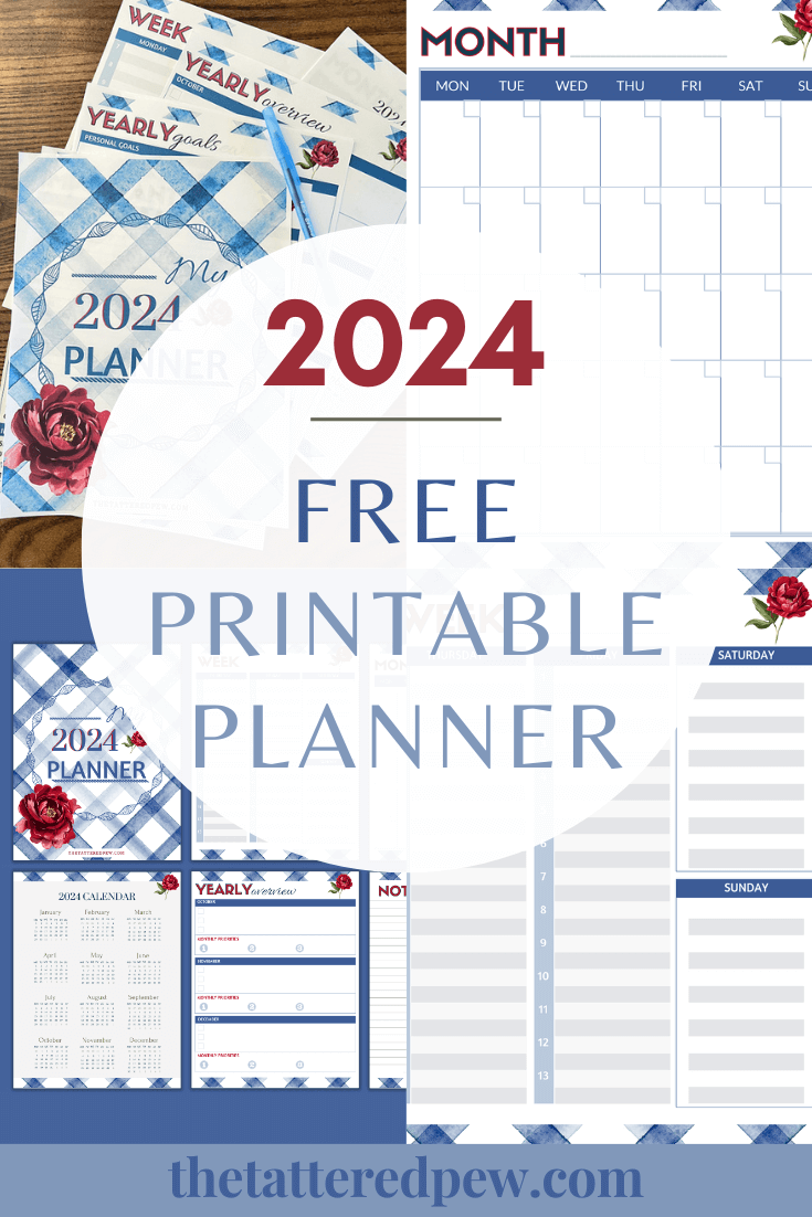 Free Printable Planner 2024 » The Tattered Pew inside Free Printable Appointment Calendar 2024