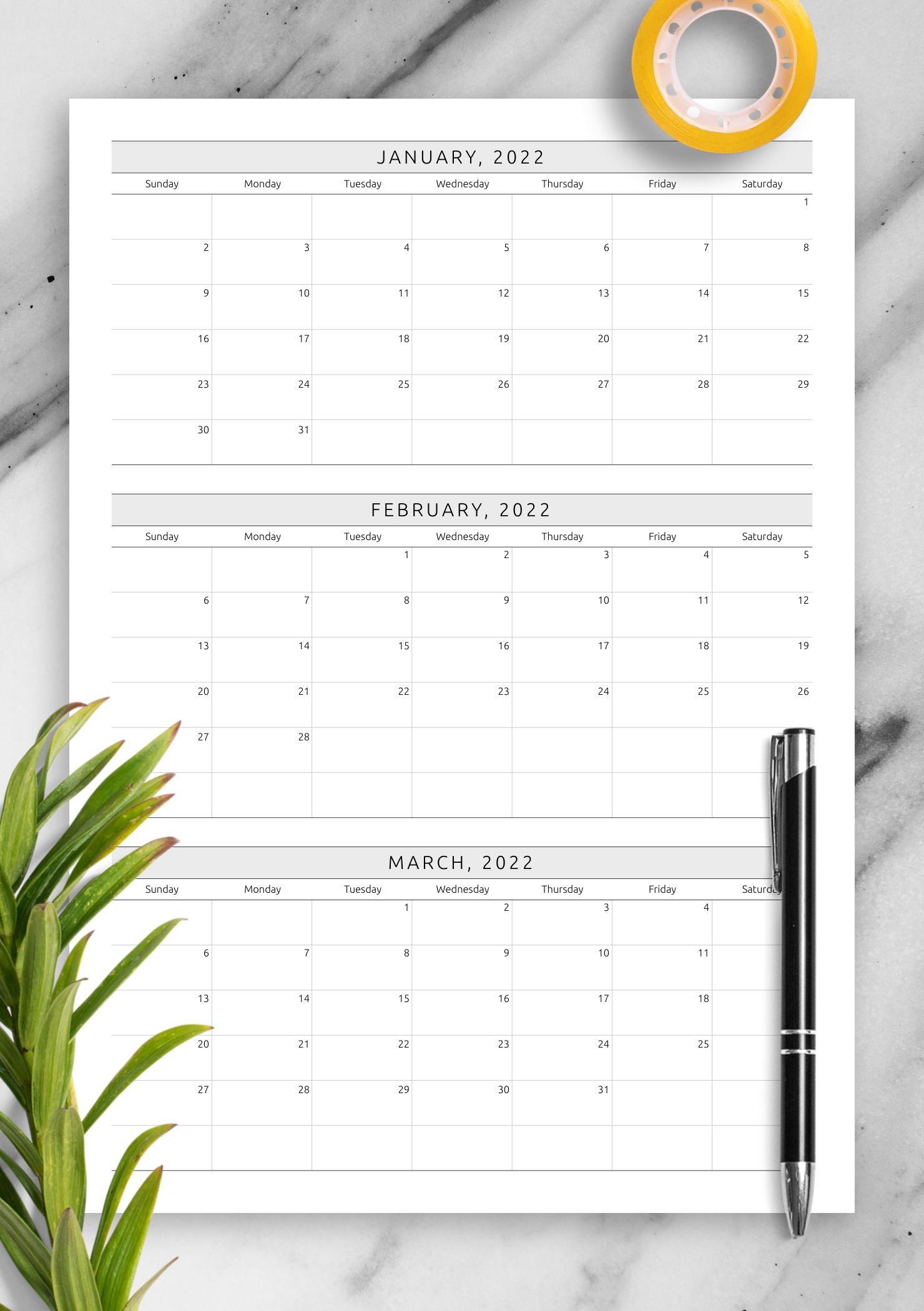 Free Printable Quarterly Calendar Free Printable Templates - Free Printable 2024 Quarterly Calendar Template