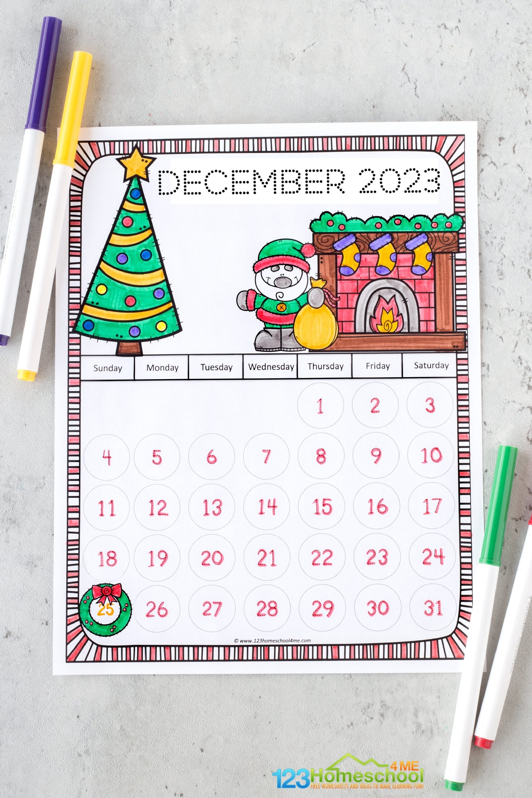 Free Printable Traceable Calendars 2024 For Kids regarding Free Printable Calendar 2024 Kindergarten