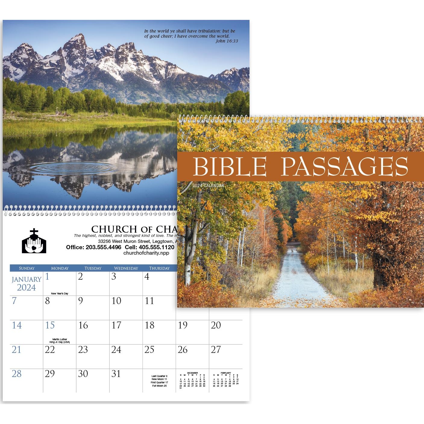 Giveaway Bible Passages Calendars 2024 Calendars Wall Calendars - Free Printable Calendar 2024 Bible Verse