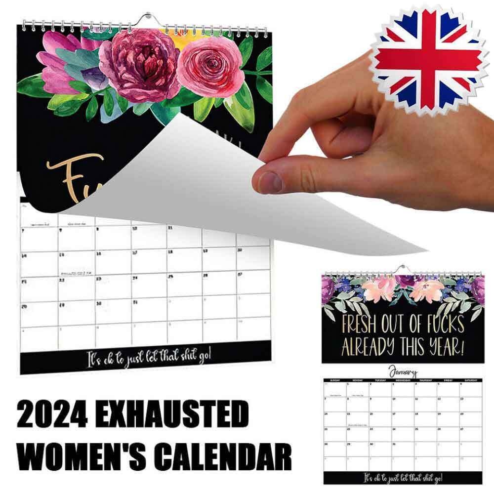 Hanging Calendar Decor F*Ck It: 2024 Planner For Tired-Ass Women regarding Free Printable Calendar August 2024 Waterproof