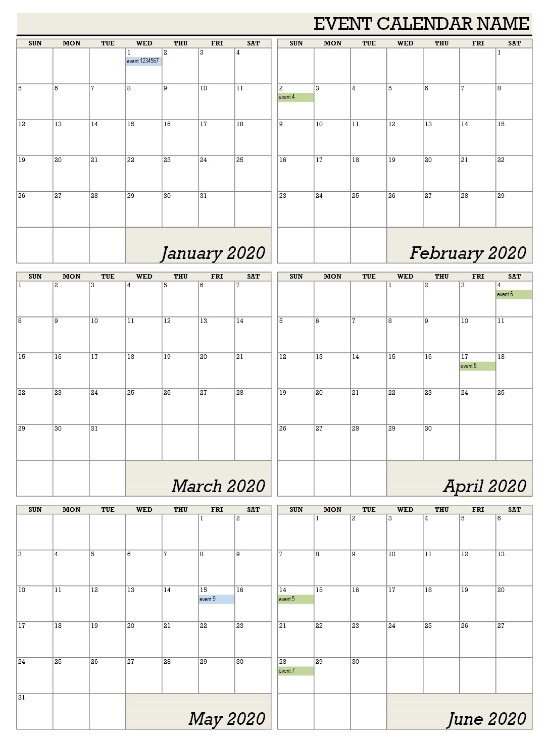 Incredible 6 Month Fill In Calendar On One Page Printable Blank - Free Printable 6 Month Calendar 2024