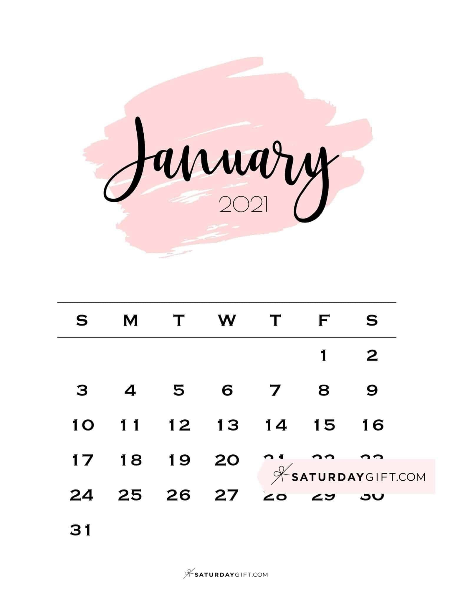 January 2024 Calendar - 20 Cute &amp;amp; Free Printables | Saturdaygift with regard to Free Printable Calendar 2024 Pinterest