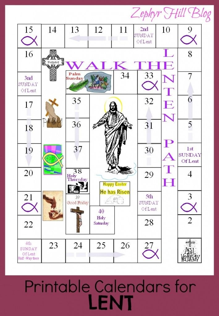 Lenten Calendar 2024 Printable March 2024 Calendar - Free Printable 2024 Lenten Calendar