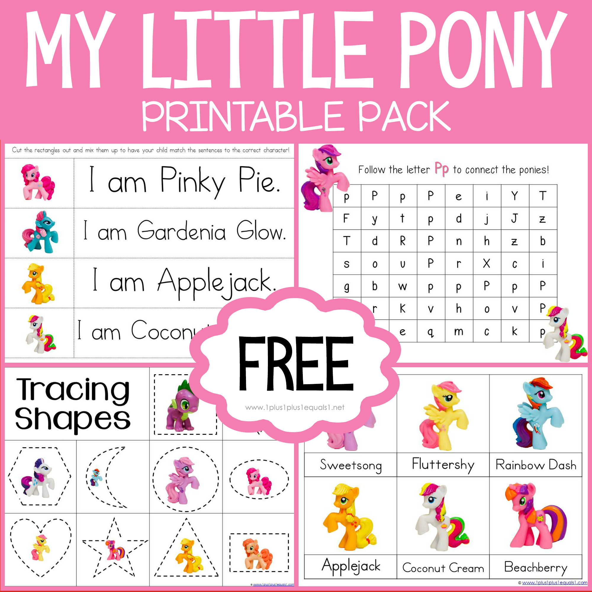 My Little Pony Printables - 1+1+1=1 intended for Free Printable Calendar 2024 My Little Pony