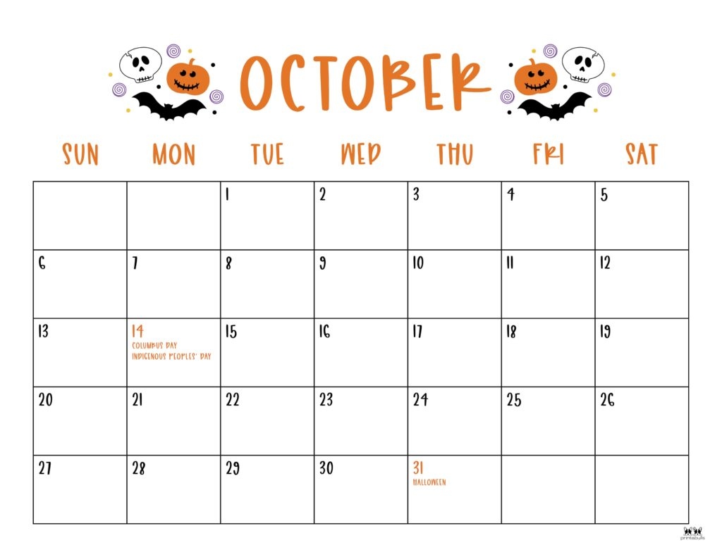 October 2024 Calendars - 50 Free Printables | Printabulls throughout Free Printable Appointment Calendar October 2024