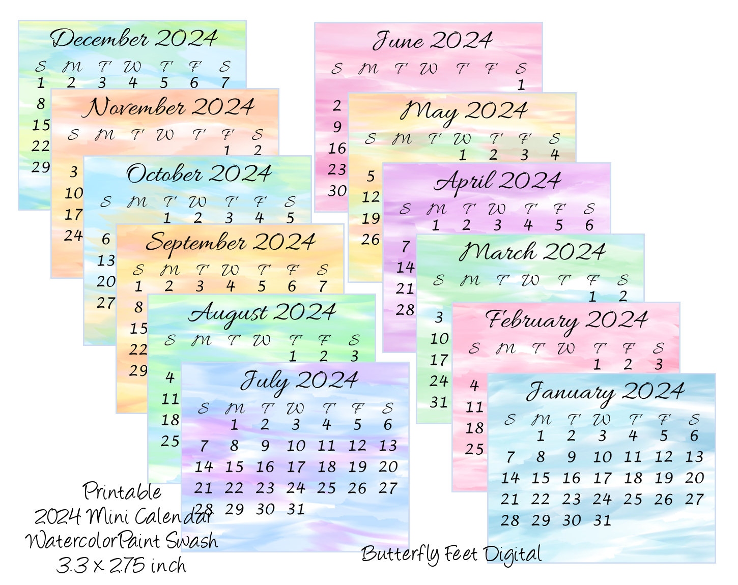 Pocket Calendar 2024 Printable Printable Calendar 2024 - Free Printable 2024 Pocket Calendar