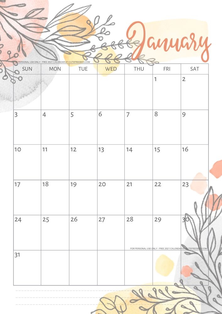 Pretty 2024 Calendar Free Printable Template Cute Freebies For You - Free Printable 2024 Calenders