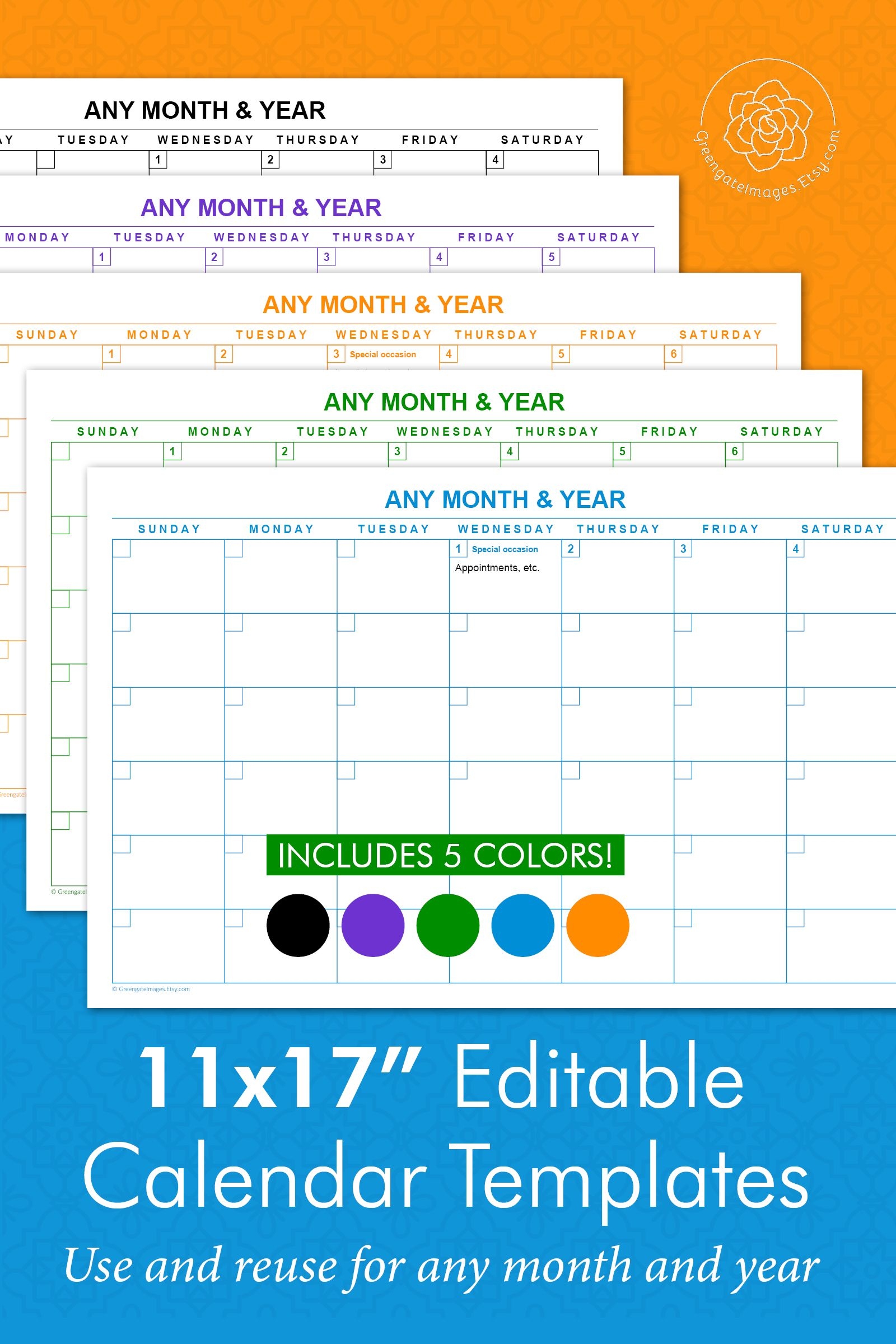 Printable 11X17 Calendar - Free Printable 11x17 Calendar 2024