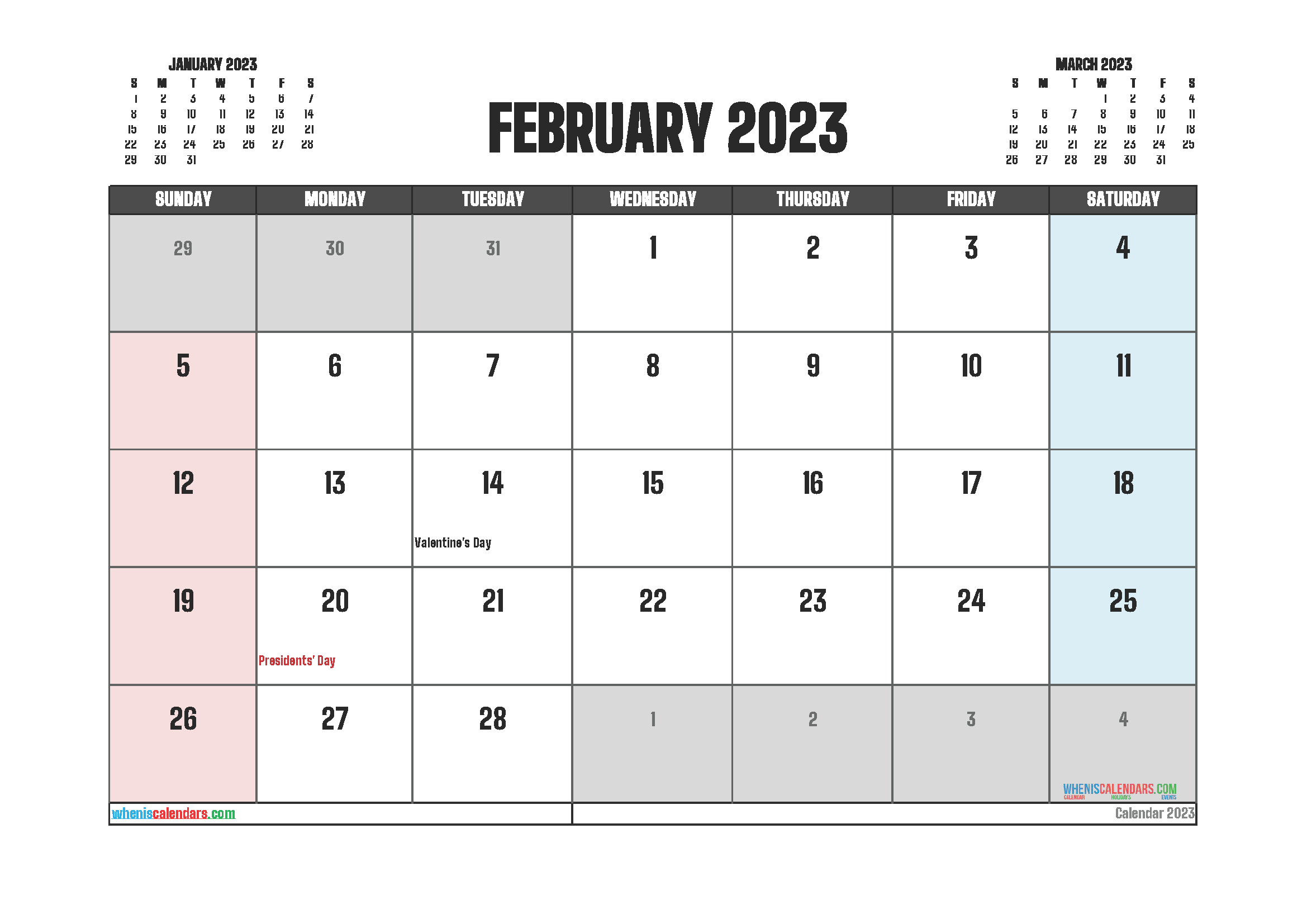 Printable 2023 Calendar With Federal Holidays Calendar 2023 With - Free Printable 2024 Calendar With Federal Holidays